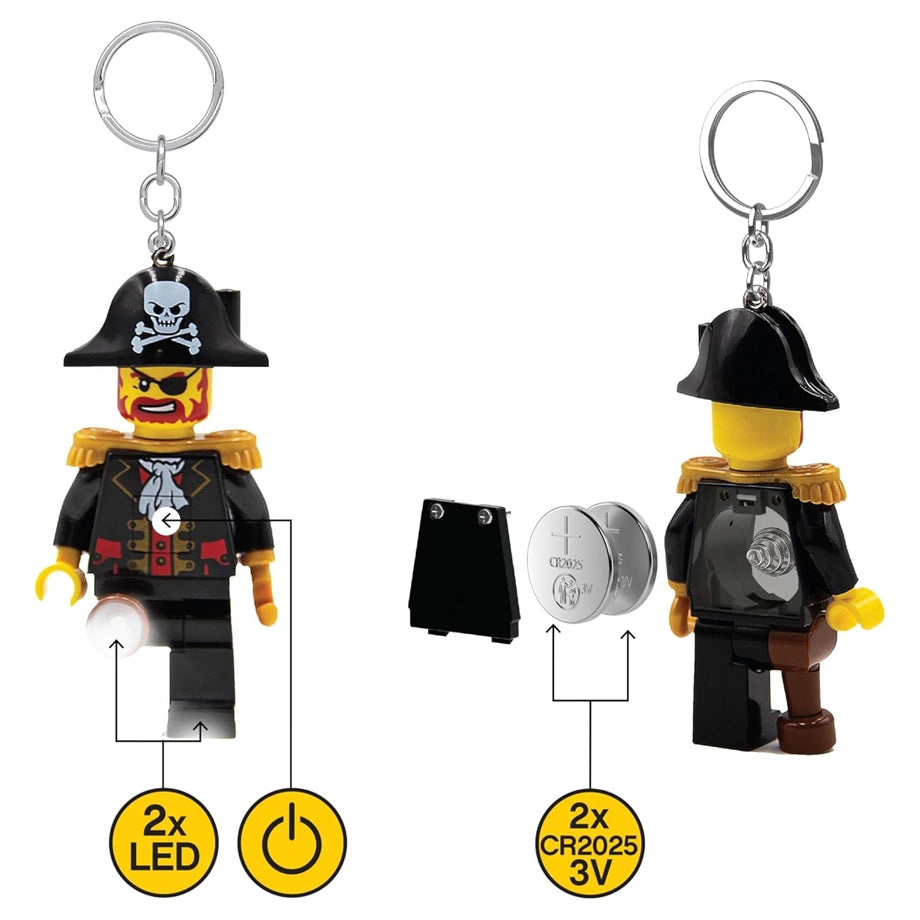 LEGO IQ Minifigures Pirate Captain Brickbeard Keychain Light (7.62 cm)
