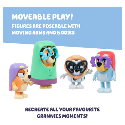 Bluey Here Come The Grannies Figures 4-Pack
