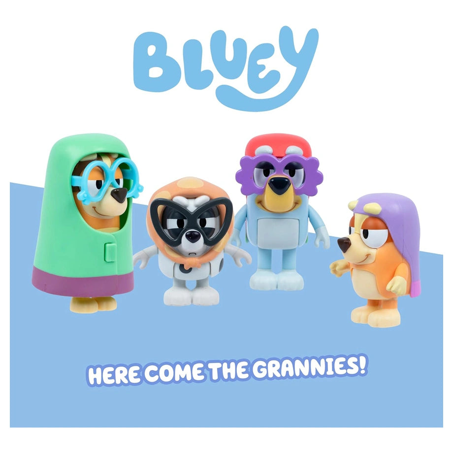 Bluey Here Come The Grannies Figures 4-Pack