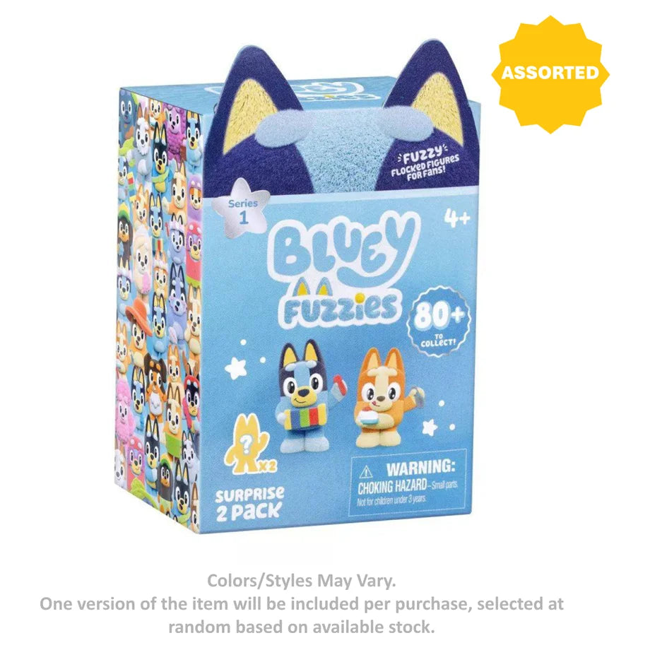 Bluey Fuzzies Series 1 Surprise Figures 2-Pack (Assorted)