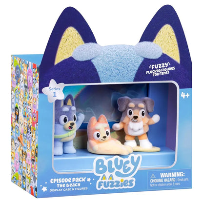 Bluey Fuzzies Episode Pack Series 1 The Beach Display Case & Figures Set