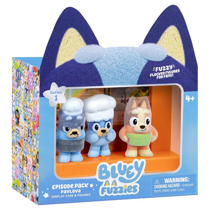 Bluey Fuzzies Episode Pack Series 1 Pavlova Display Case & Figures Set
