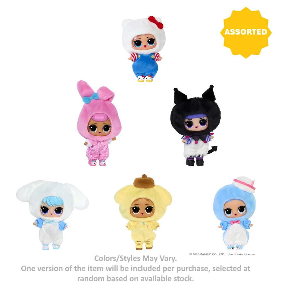 L.O.L. Surprise! Sanrio Hello Kitty and Friends Clip-On Reversible Plush Toy with Matching Tot (Assorted)