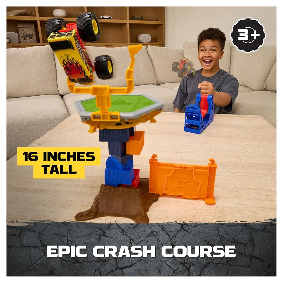 Monster Jam Smash & Bash Classroom Crusher Crash Course Playset (1:64)