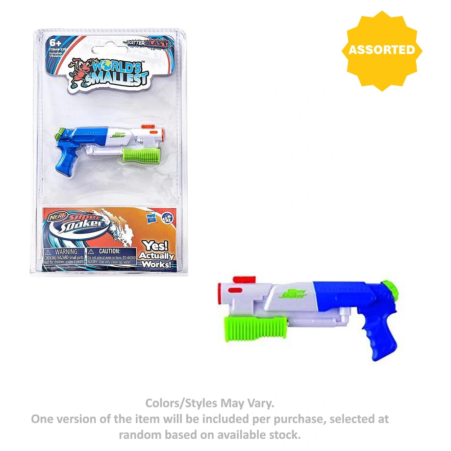 World’s Smallest Super Soaker Water Blaster (9.53 cm, Assorted)