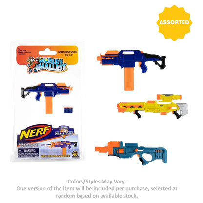 World's Smallest Mini NERF Blaster with 12 Darts (Assorted)