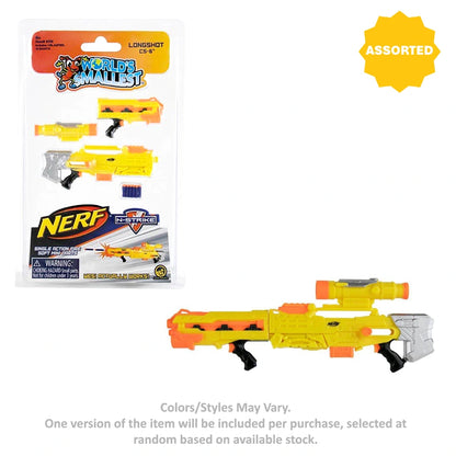World's Smallest Mini NERF Blaster with 12 Darts (Assorted)