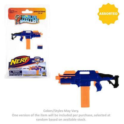 World's Smallest Mini NERF Blaster with 12 Darts (Assorted)