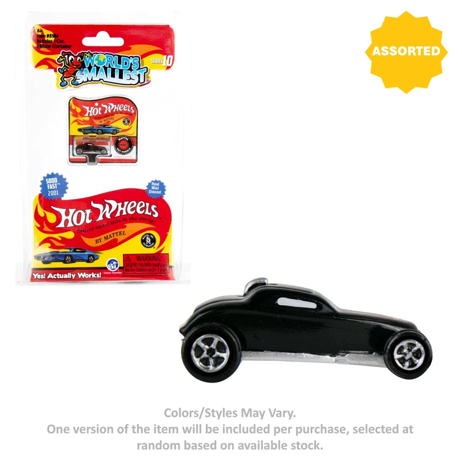 World's Smallest Hot Wheels Series 10 Mini Die-cast Car (1.3 x 0.6 x 2.5 cm, Assorted)