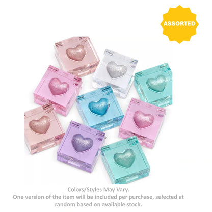 Mini Glam Heart Cube Shimmer Highlight Keychain (5.23 g, Assorted)