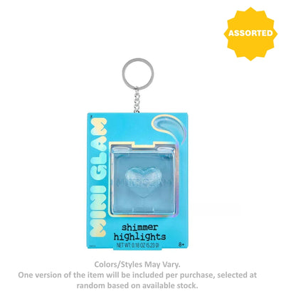 Mini Glam Heart Cube Shimmer Highlight Keychain (5.23 g, Assorted)