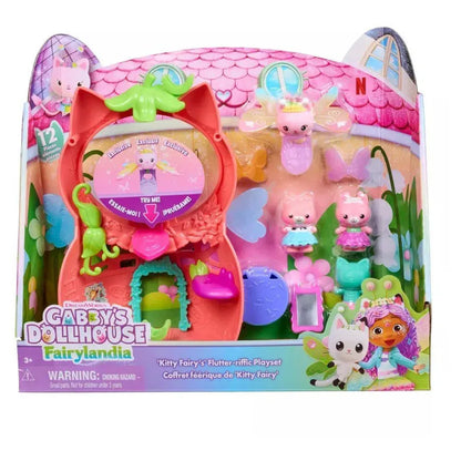 Gabby’s Dollhouse Fairylandia Kitty Fairy’s Flutter-riffic Playset (12 Pieces)