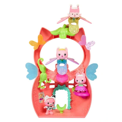 Gabby’s Dollhouse Fairylandia Kitty Fairy’s Flutter-riffic Playset (12 Pieces)