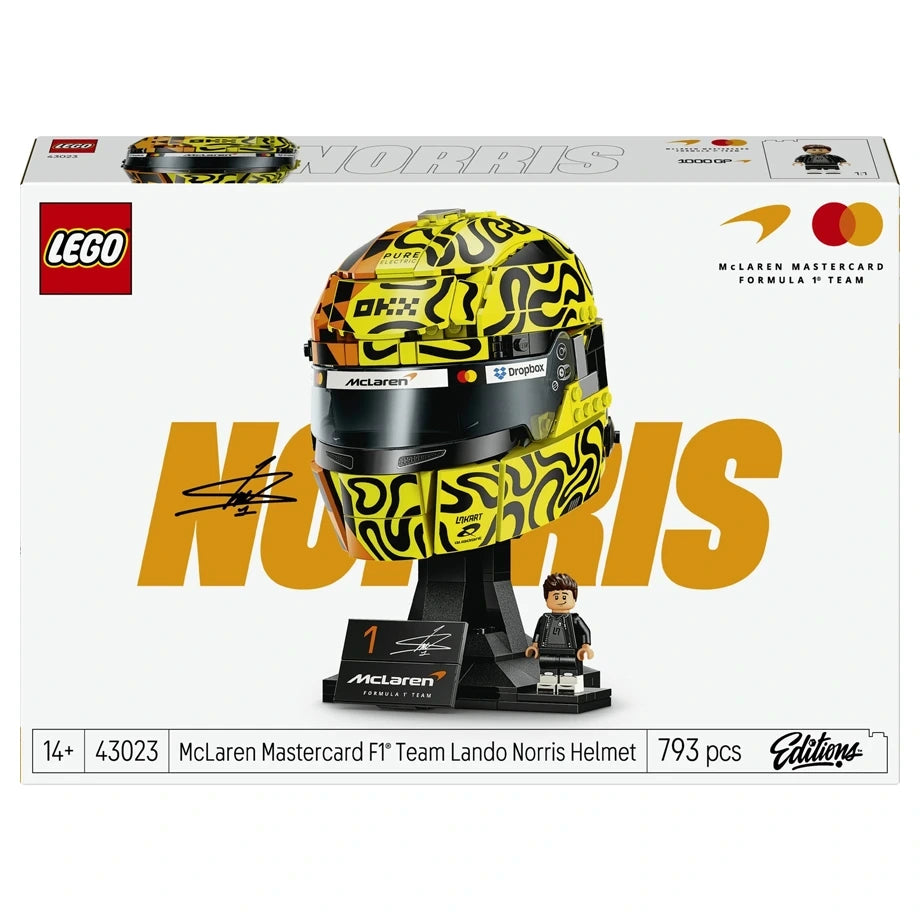 LEGO Editions McLaren Mastercard F1 Team Lando Norris Helmet 43023 Display Model Building Set (793 Pieces)