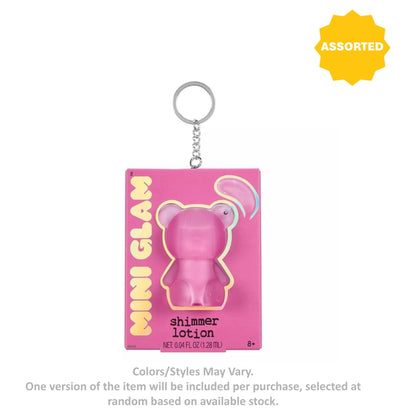 Mini Glam Teddy Bear Shimmer Lotion Keychain (1.28 ml, Assorted)