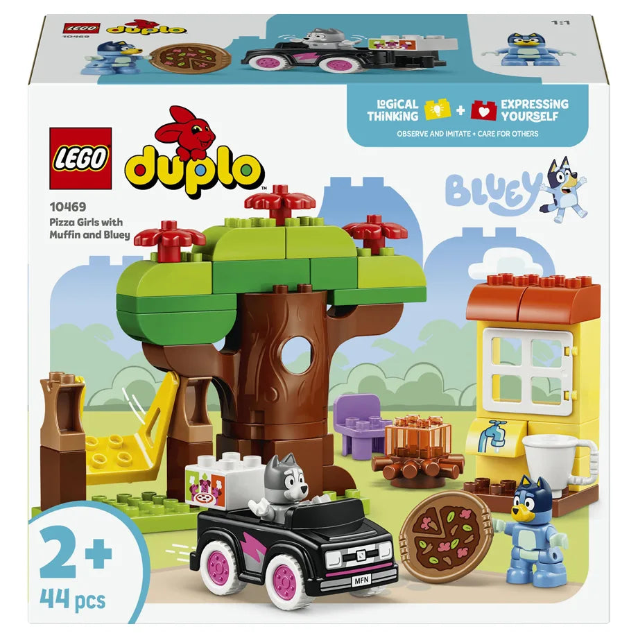 LEGO DUPLO Bluey Pizza Girls with Muffin and Bluey Building Toy Set 10469 (94 Pieces)