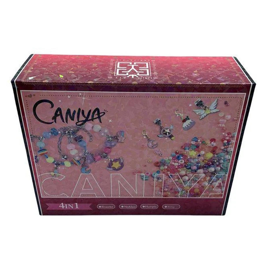 Caniya 4-in-1 DIY Beads Jewelry Making Kit with Book Shaped Jewelry Box (2,000 Pieces)