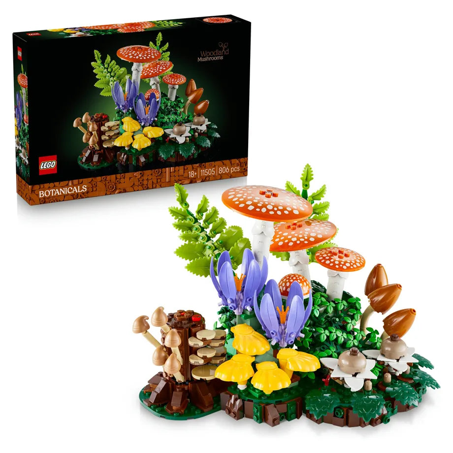 LEGO Botanicals Woodland Mushrooms Building Toy Set 11505 (259 Pieces)