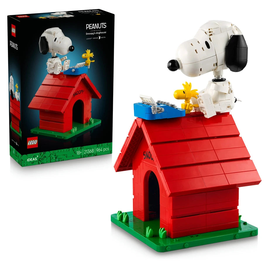 LEGO Ideas Peanuts: Snoopy’s Doghouse Building Toy Set 21368 (428 Pieces)