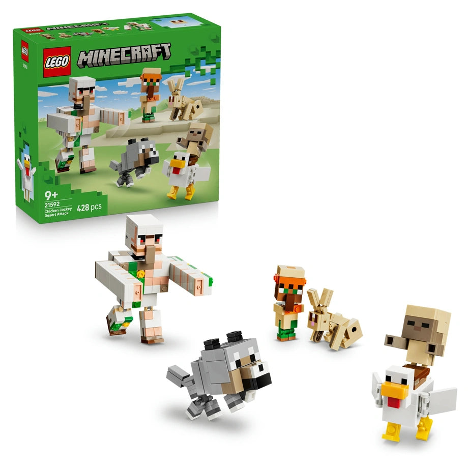 LEGO Minecraft Chicken Jockey Desert Attack Building Toy Set 21592 (301 Pieces)
