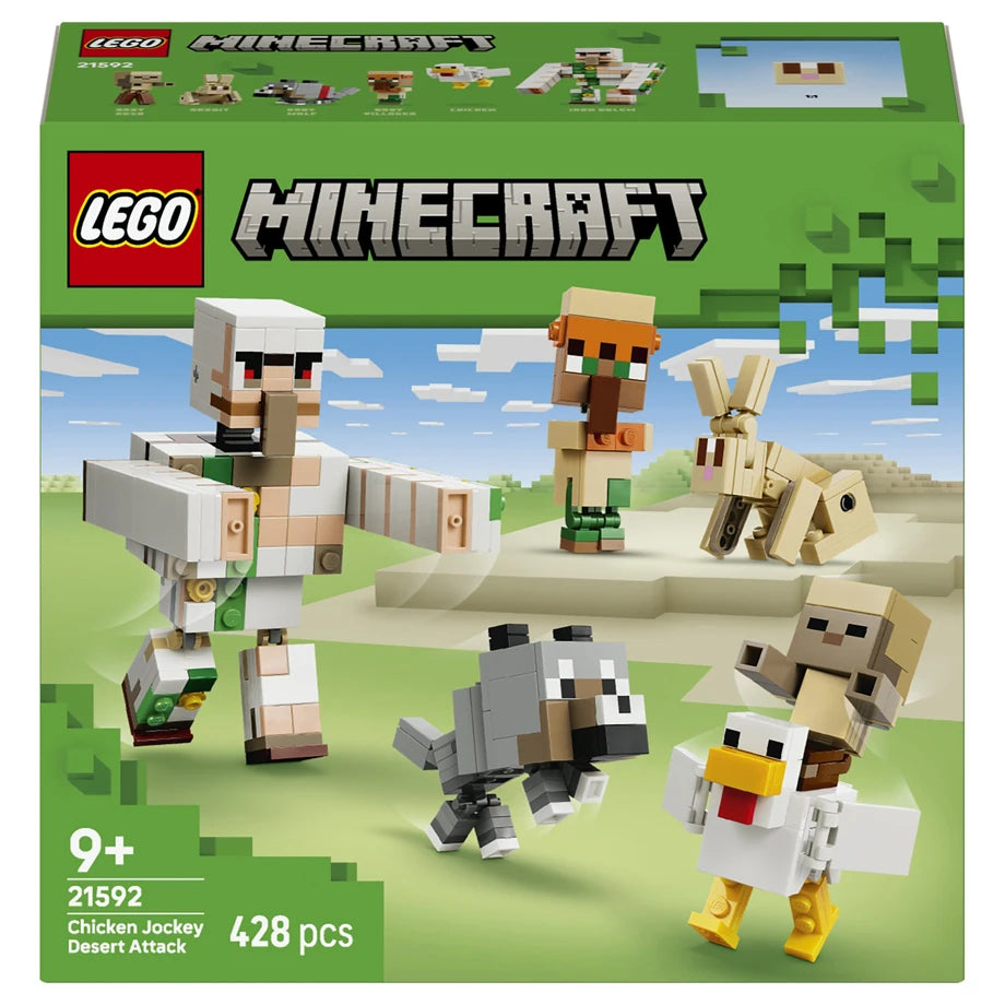 LEGO Minecraft Chicken Jockey Desert Attack Building Toy Set 21592 (301 Pieces)