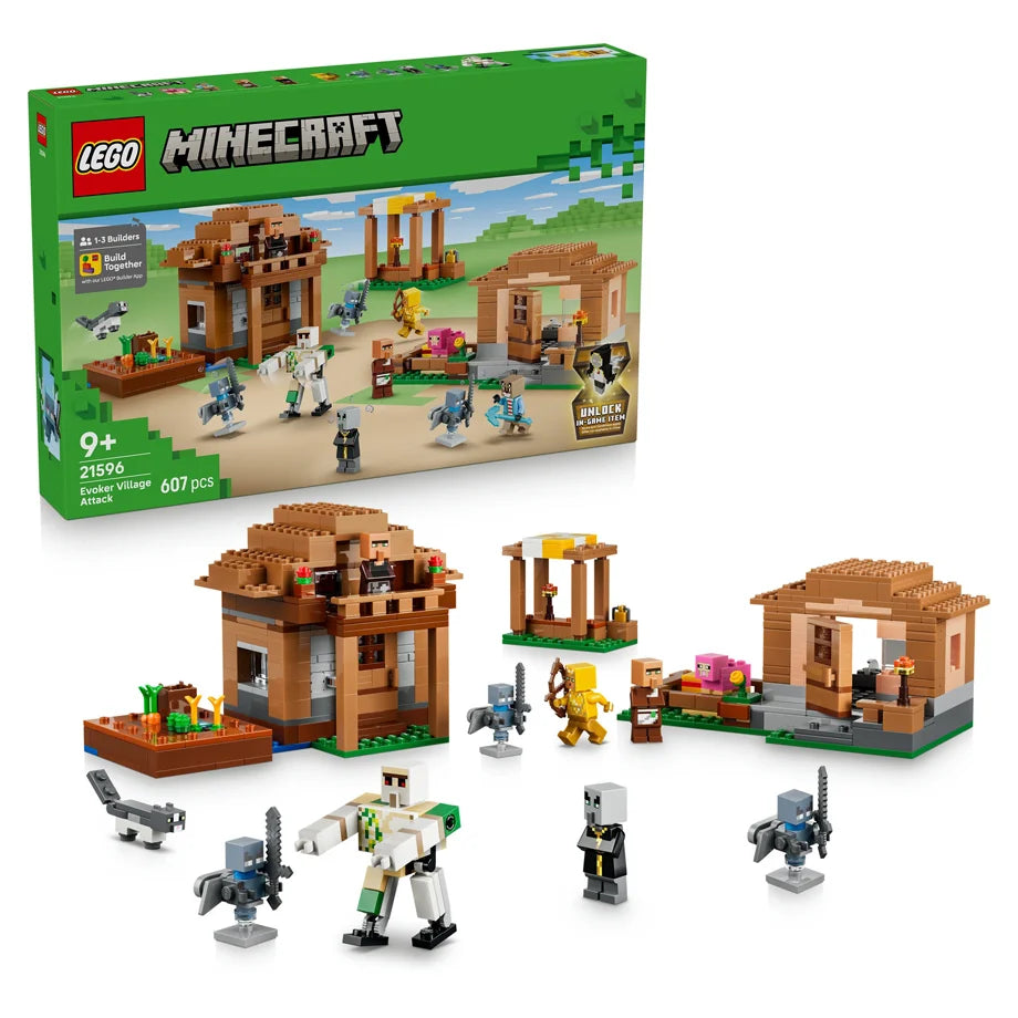 LEGO Minecraft Evoker Village Attack Building Toy Set 21596 (754 Pieces)