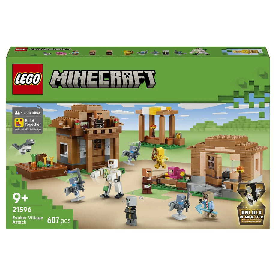 LEGO Minecraft Evoker Village Attack Building Toy Set 21596 (754 Pieces)