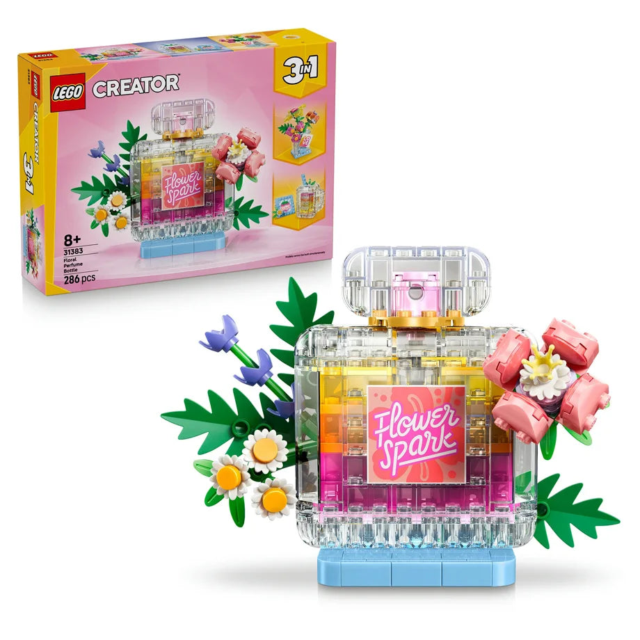 LEGO Creator 3-in-1 Floral Decor Perfume Bottle Building Toy Set 31383 (839 Pieces)
