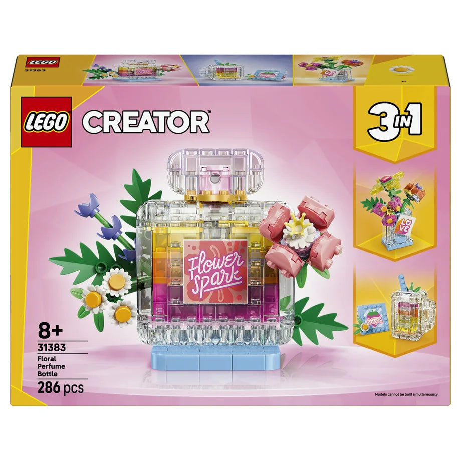 LEGO Creator 3-in-1 Floral Decor Perfume Bottle Building Toy Set 31383 (839 Pieces)