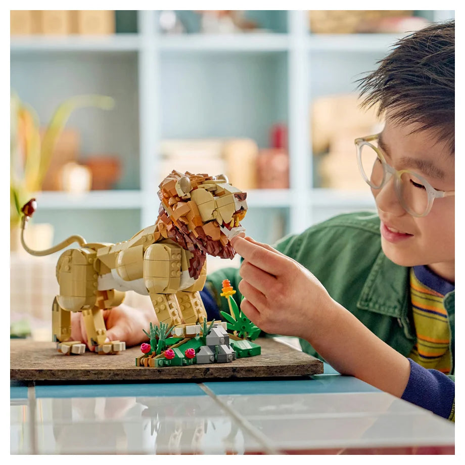 LEGO Creator 3-in-1 Wild Animals: Majestic Lion Building Toy Set 31386 (1074 Pieces)