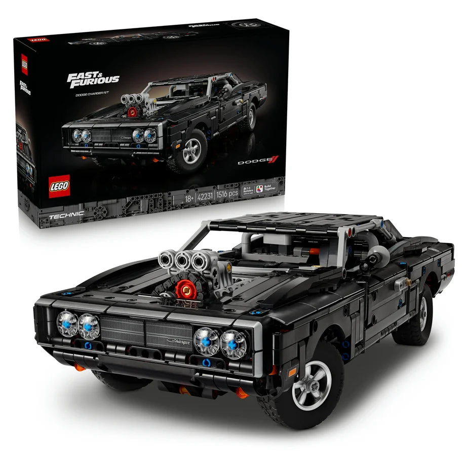LEGO Technic Fast & Furious Dodge Charger R/T Car Building Toy Set 42231 (278 Pieces)