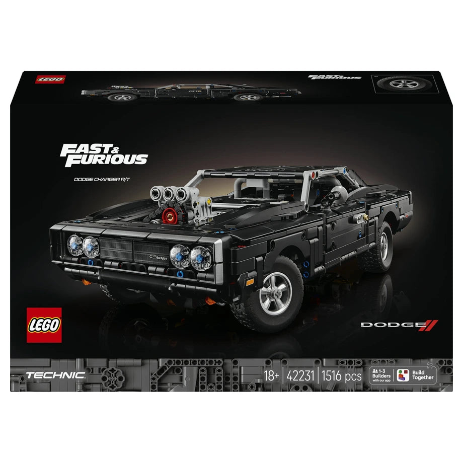 LEGO Technic Fast & Furious Dodge Charger R/T Car Building Toy Set 42231 (278 Pieces)