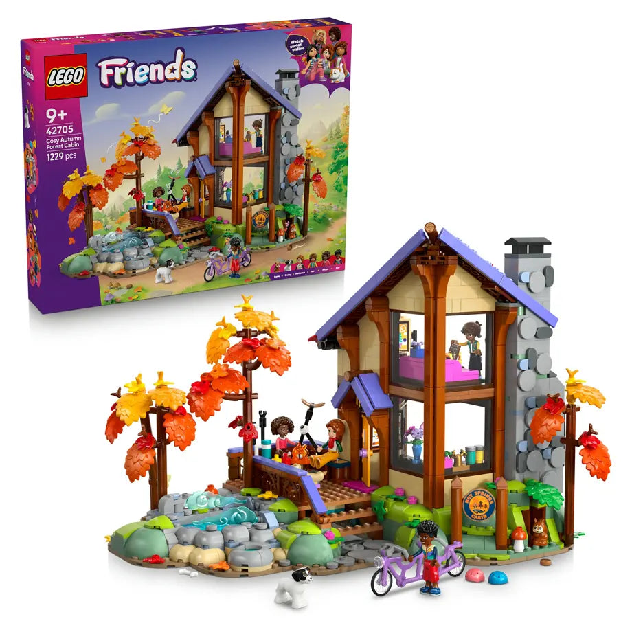 LEGO Friends Cozy Fall Forest Cabin Building Toy Set 42705 (1427 Pieces)