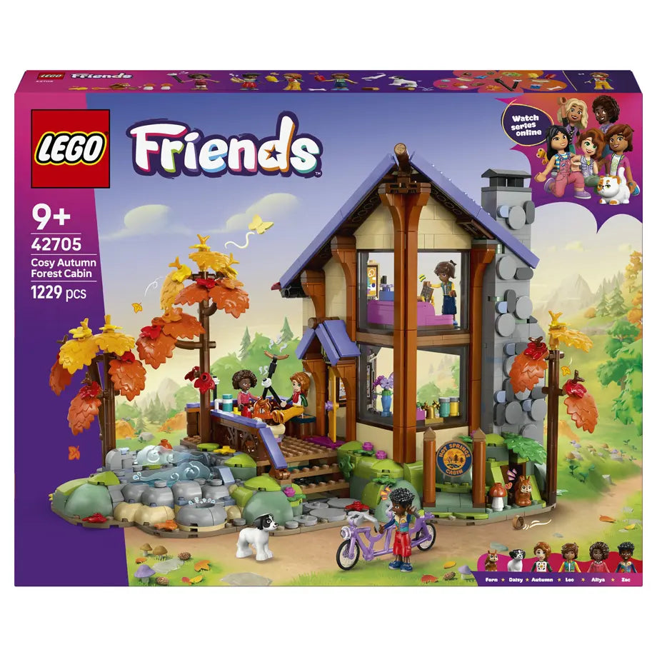 LEGO Friends Cozy Fall Forest Cabin Building Toy Set 42705 (1427 Pieces)
