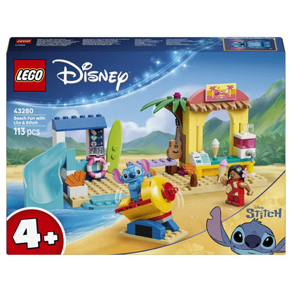 LEGO Disney Beach Fun with Lilo & Stitch Building Toy Set 43280 (85 Pieces)