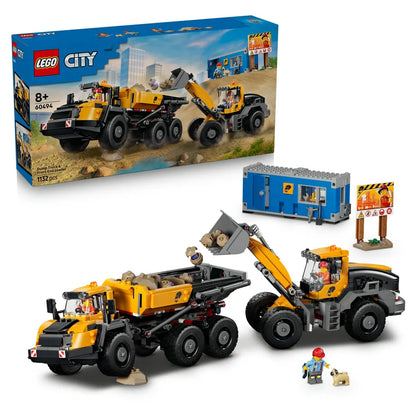 LEGO City Dump Truck & Front End Loader Building Toy Set 60494 (494 Pieces)