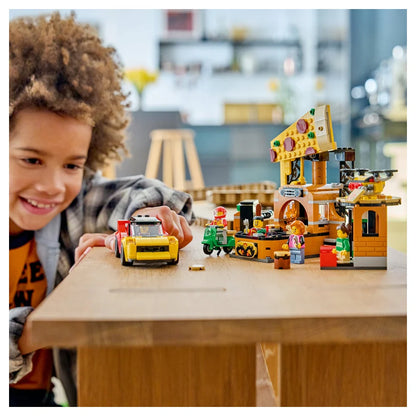 LEGO City Pizza Delivery Experience with Vehicles Building Toy Set 60496 (583 Pieces)