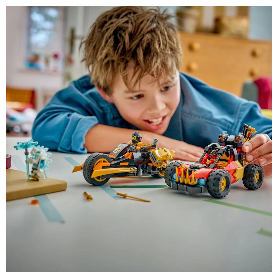 LEGO NINJAGO Kai and Cole’s Combiner Vehicles Building Toy Set 71864 (691 Pieces)
