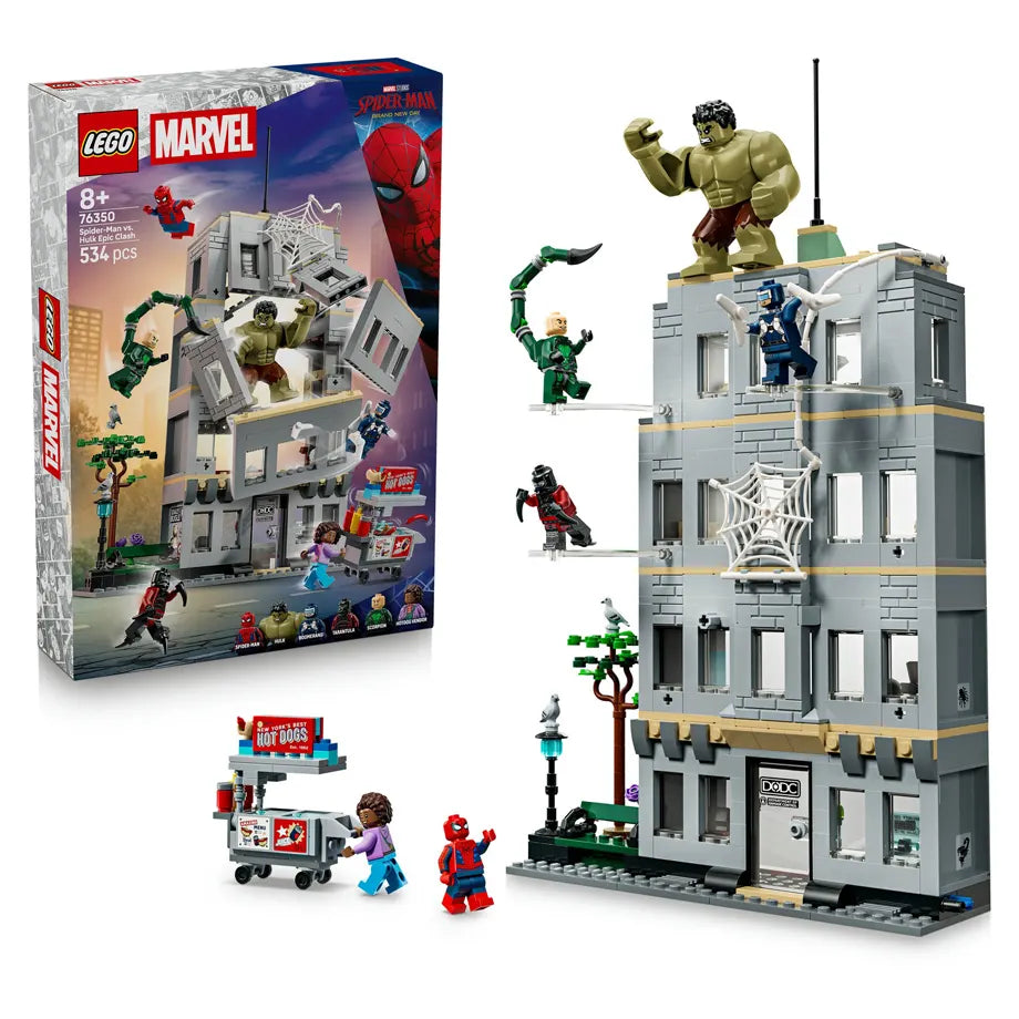 LEGO Marvel Spider-Man vs. Hulk Epic Clash Building Toy Set 76350 (545 Pieces)