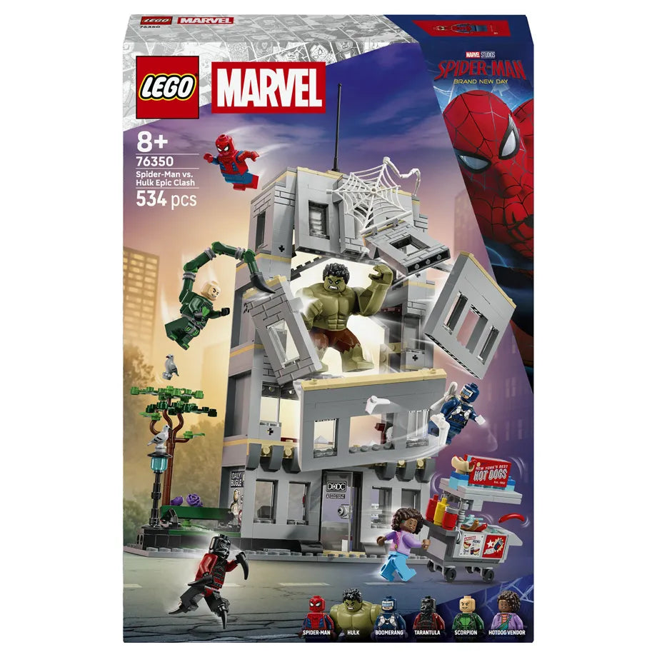LEGO Marvel Spider-Man vs. Hulk Epic Clash Building Toy Set 76350 (545 Pieces)