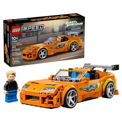 LEGO Speed Champions The Fast & The Furious Toyota Supra MK4 Building Toy Set 77260 (329 Pieces)