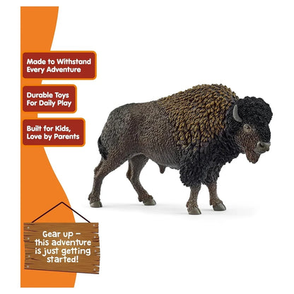 Schleich Wild Life Bison Figure (13.51 x 5 x 8.51 cm, Black/Brown)