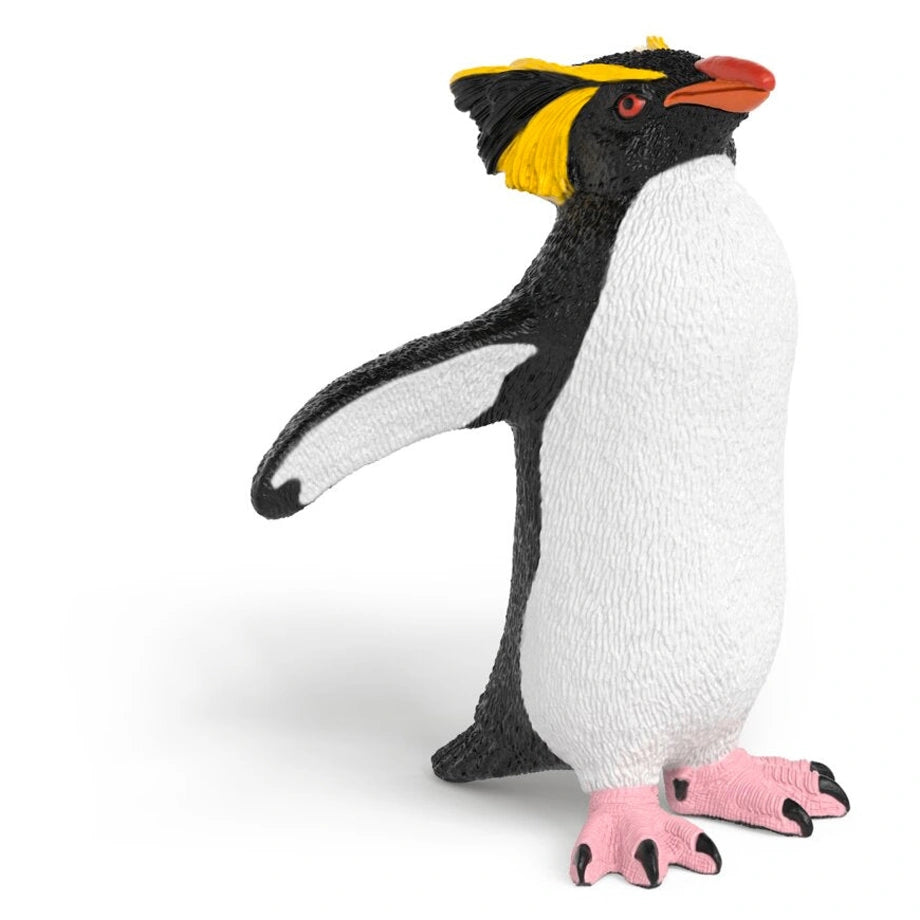 Schleich Wild Life Rockhopper Penguin Figure (4.5 x 2.8 x 5 cm, Black/White/Yellow)