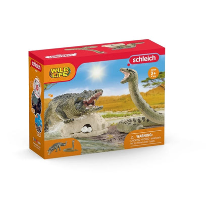 Schleich Wild Life Danger in the Swamp Playset (4 Pieces)