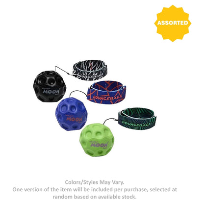 Waboba Bounceback Solid Moon Ball with Wrist Strap (Assorted)