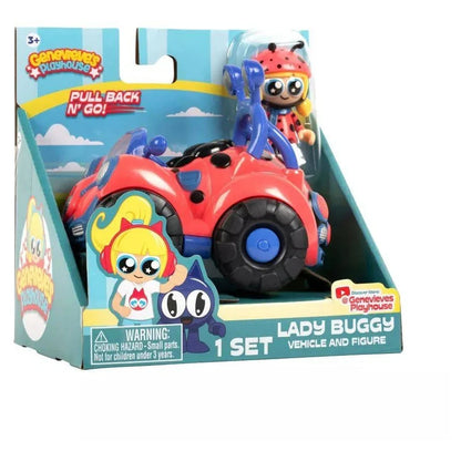 Genevieve's Playhouse Lady Buggy Pull-Back N' Go! Vehicle with Figure Playset