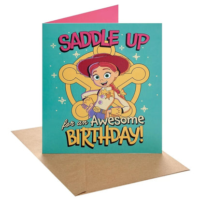 UK Greetings Disney Toy Story 5 Jessie Saddle Up For An Awesome Birthday! Greeting Card (15.9 x 18.4 cm)