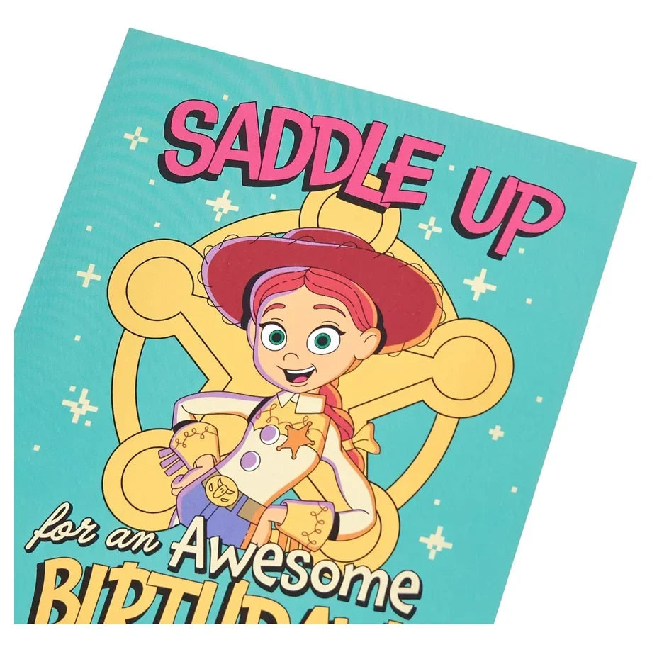 UK Greetings Disney Toy Story 5 Jessie Saddle Up For An Awesome Birthday! Greeting Card (15.9 x 18.4 cm)