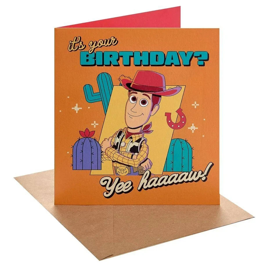 UK Greetings Disney Pixar Toy Story 5 Woody Yee Haaaaw! It's Your Birthday? Greeting Card (15.9 x 18.4 cm)