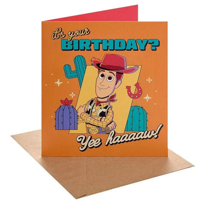 UK Greetings Disney Pixar Toy Story 5 Woody Yee Haaaaw! It's Your Birthday? Greeting Card (15.9 x 18.4 cm)